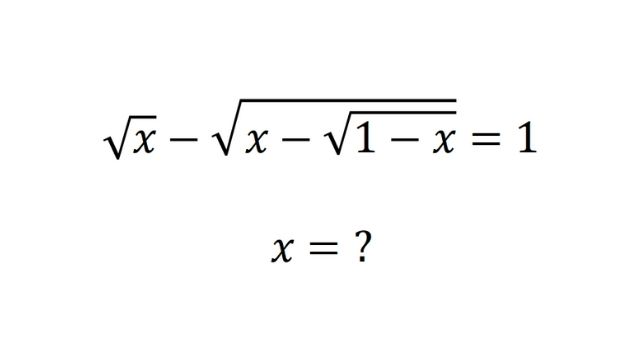 Algebra Math Problem: Solve for x when equation in root x