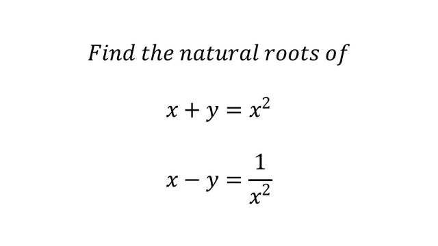 Find All Possible Natural Roots of a System of Equations