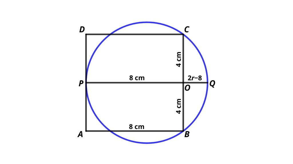 We can draw a bisector to chord BC, then