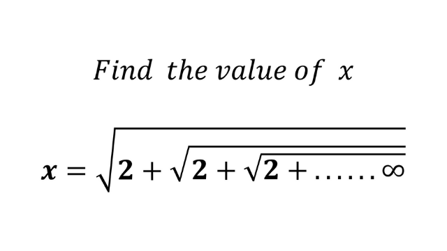 Algebra Math Problem Find the exact value of  x