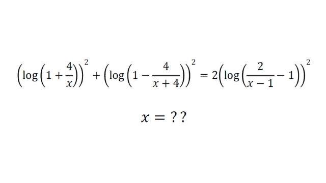 How to Solve a Quadratic Logarithmic Equation?