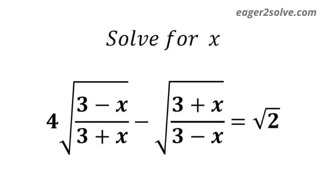Solve for ‘x’ From an Algebra Math Equation