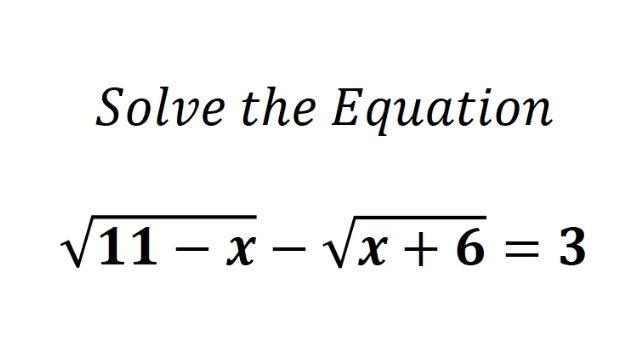 Can You Solve this Algebra Math Problem