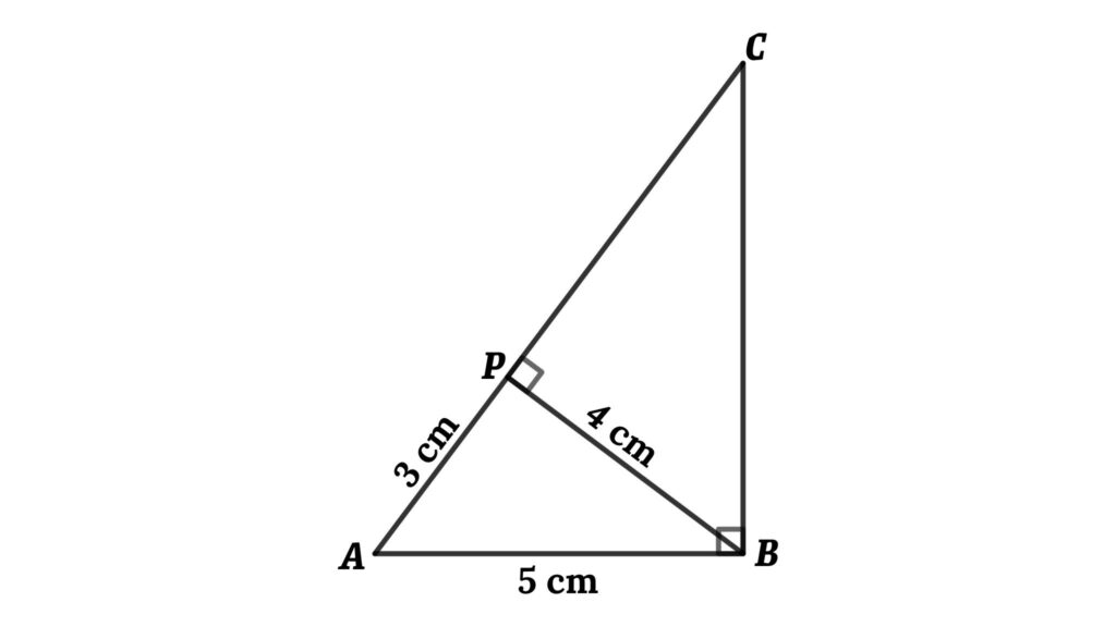 Extend AP and draw a perpendicular line to AB which is passing through B and form another triangle ABQ