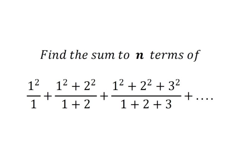 How to Find the Sum of n Terms of a math series?