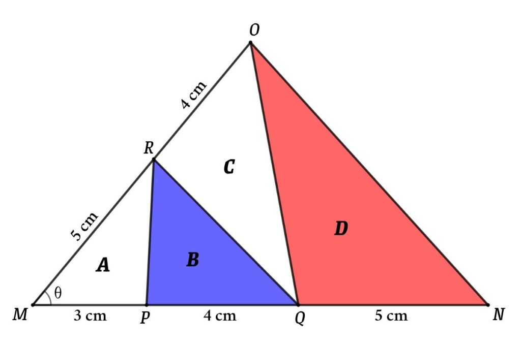 Area of triangle using sine rule