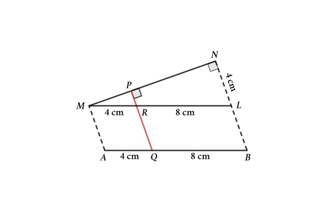 Triangle MPR and triangle MLN are similar triangles